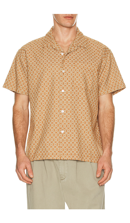 Obey Adrian Woven Shirt in Brown. XL/1X. Also in M