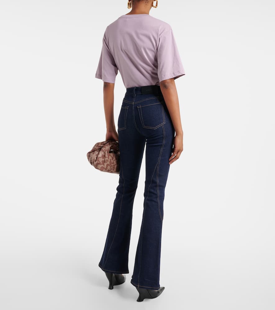 Seamed Megaflare high-rise flared jeans