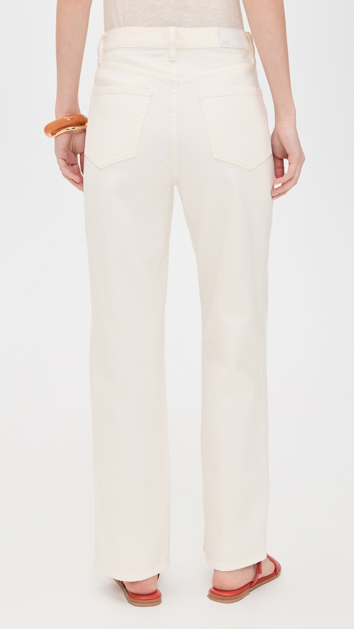 Sawyer Wide Leg Jeans Tonal Ecru Embroidered
