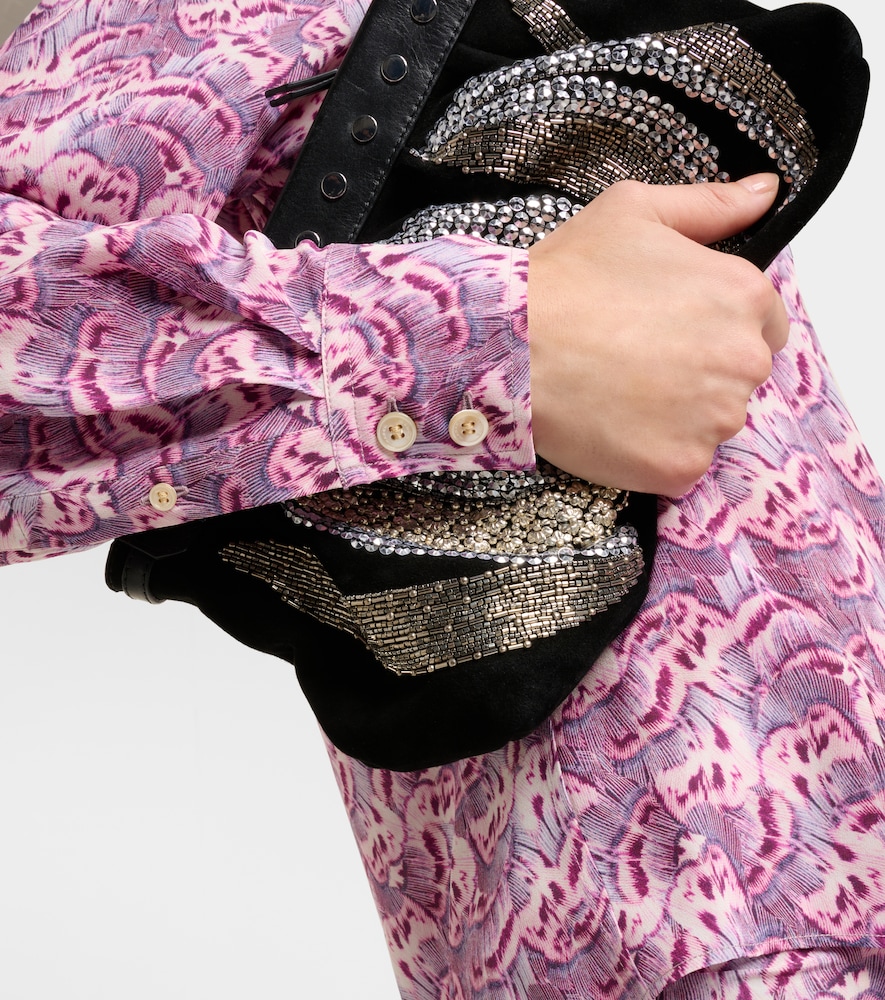 Ilda printed silk-blend blouse