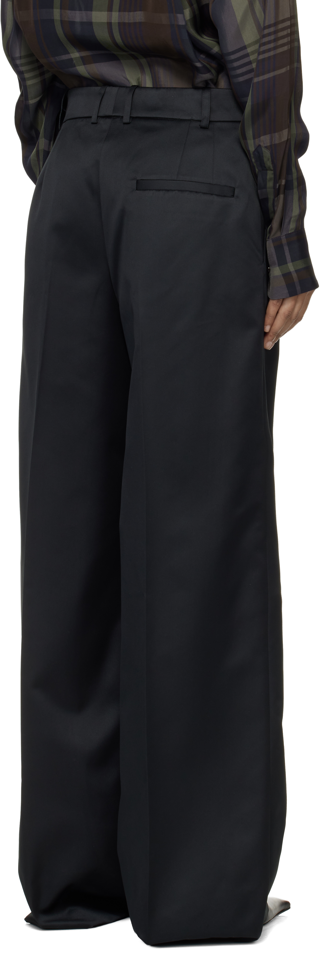 Black Brickell Satin Trousers
