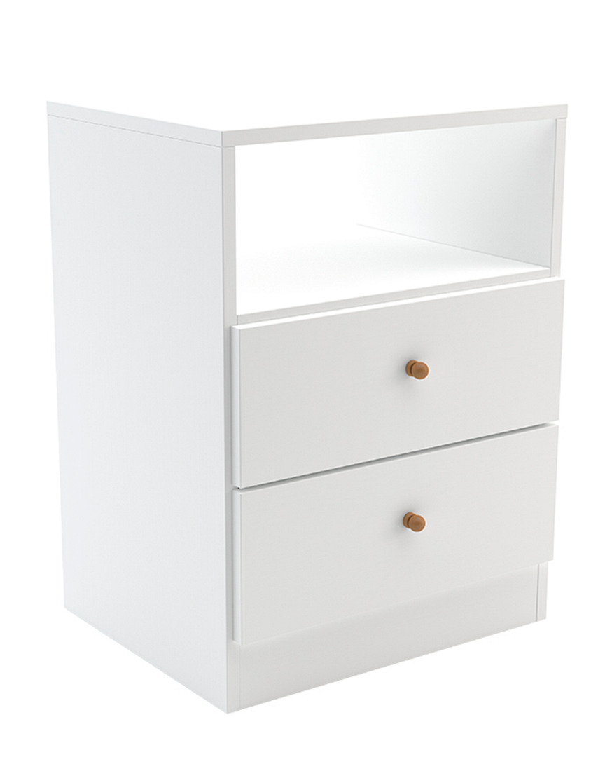 Mid-Century 2 Drawer Nightstand