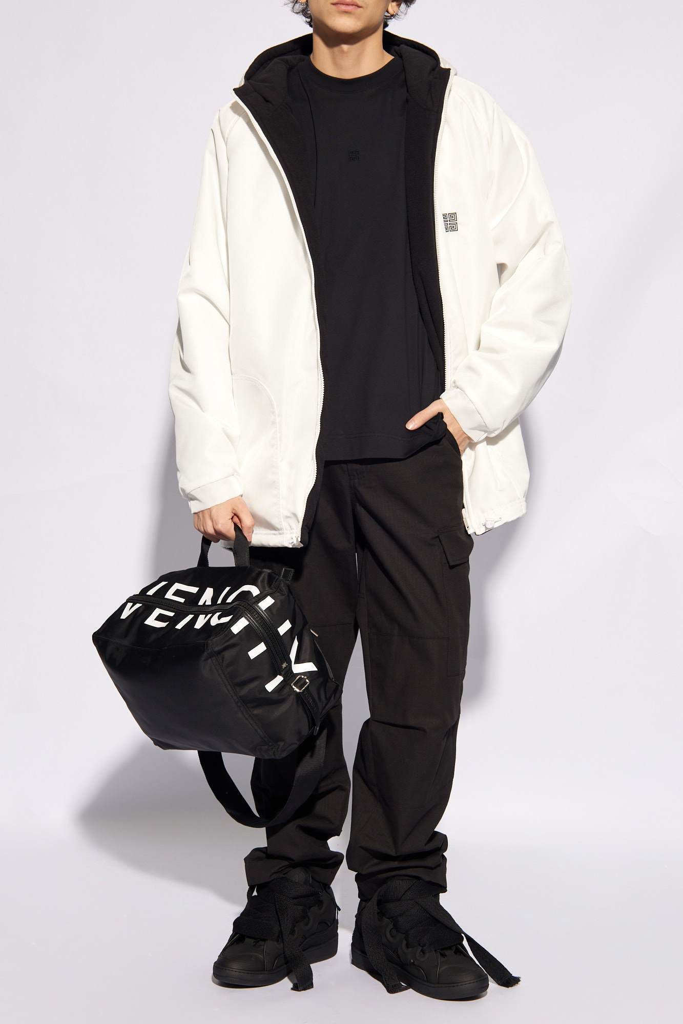 T-shirt With Monogram, Men's, Black