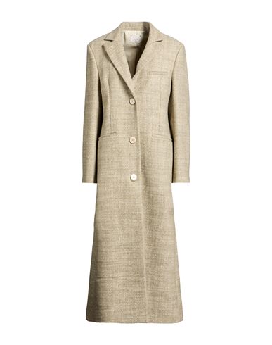 Crème Woman Coat Sage green Size 0 Wool, Polyester