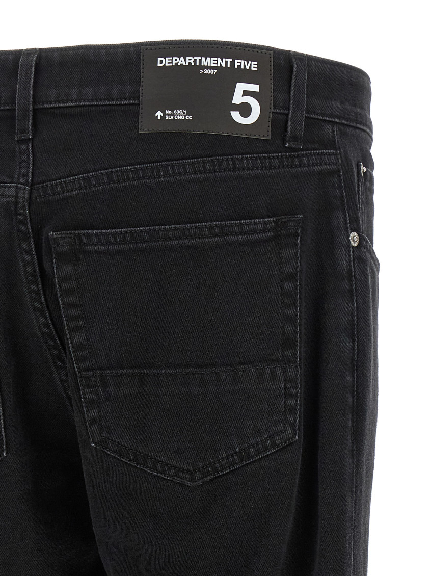 Black Straight Mid Rise Jeans