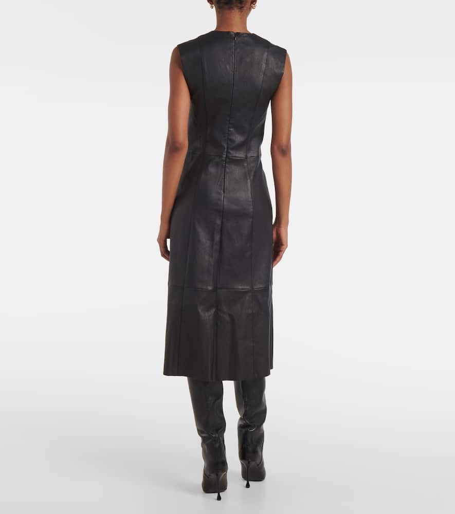 Kosma leather midi dress