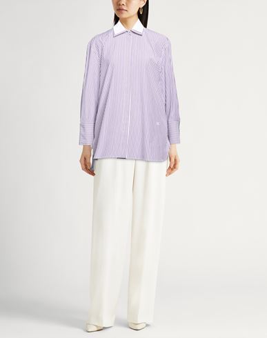 Woman Shirt Purple Size 6 Cotton, Elastane