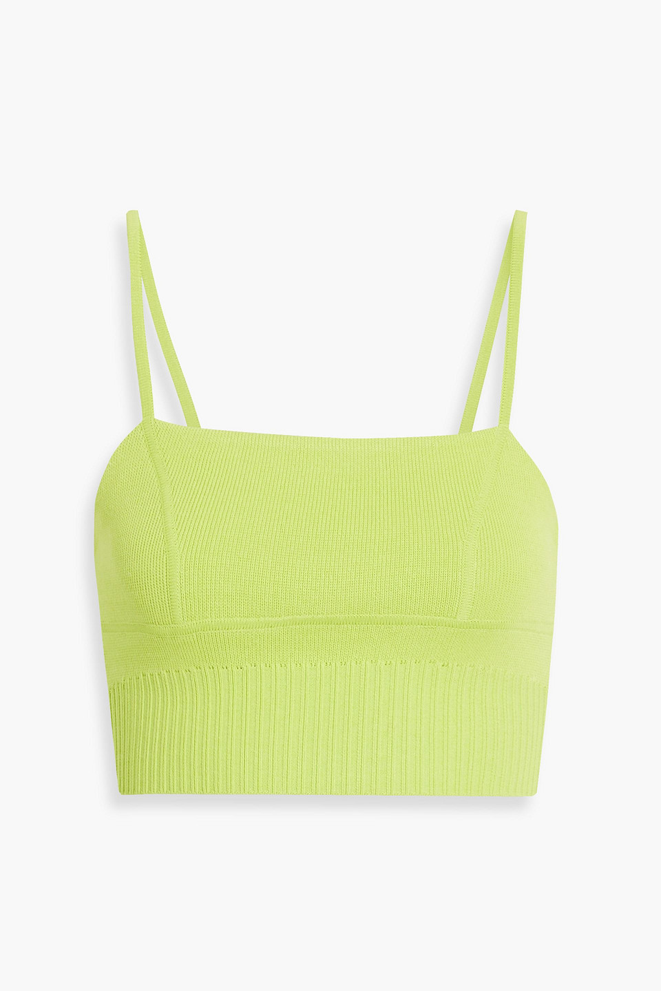 Coronil cropped knitted top - Yellow - XXS