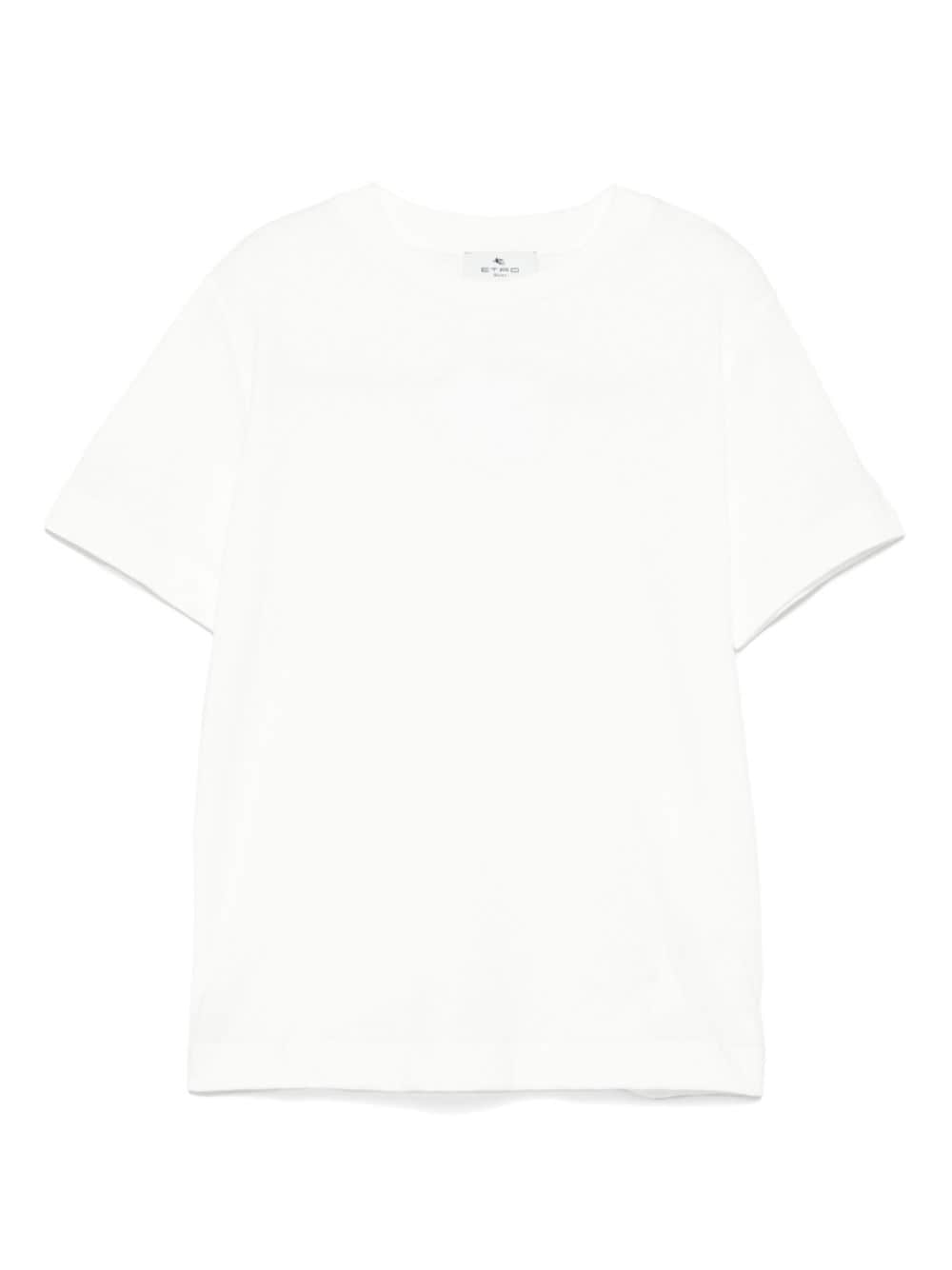 Embossed-logo T-shirt - Neutrals