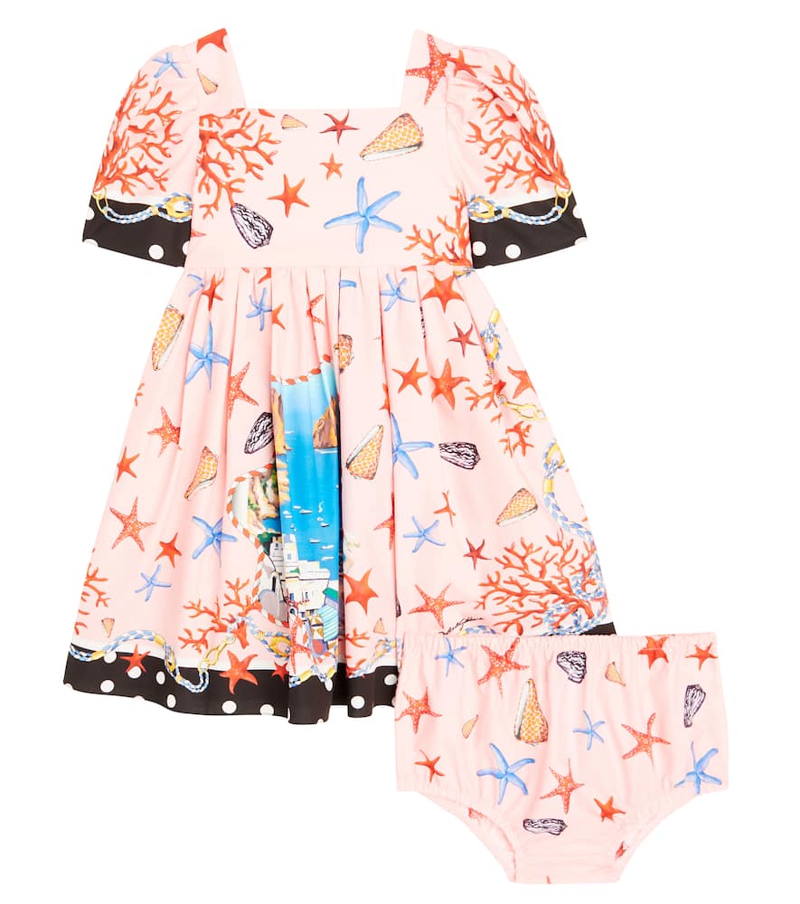 Dolce & Gabbana Kids Baby Capri printed cotton dress and bloomers set