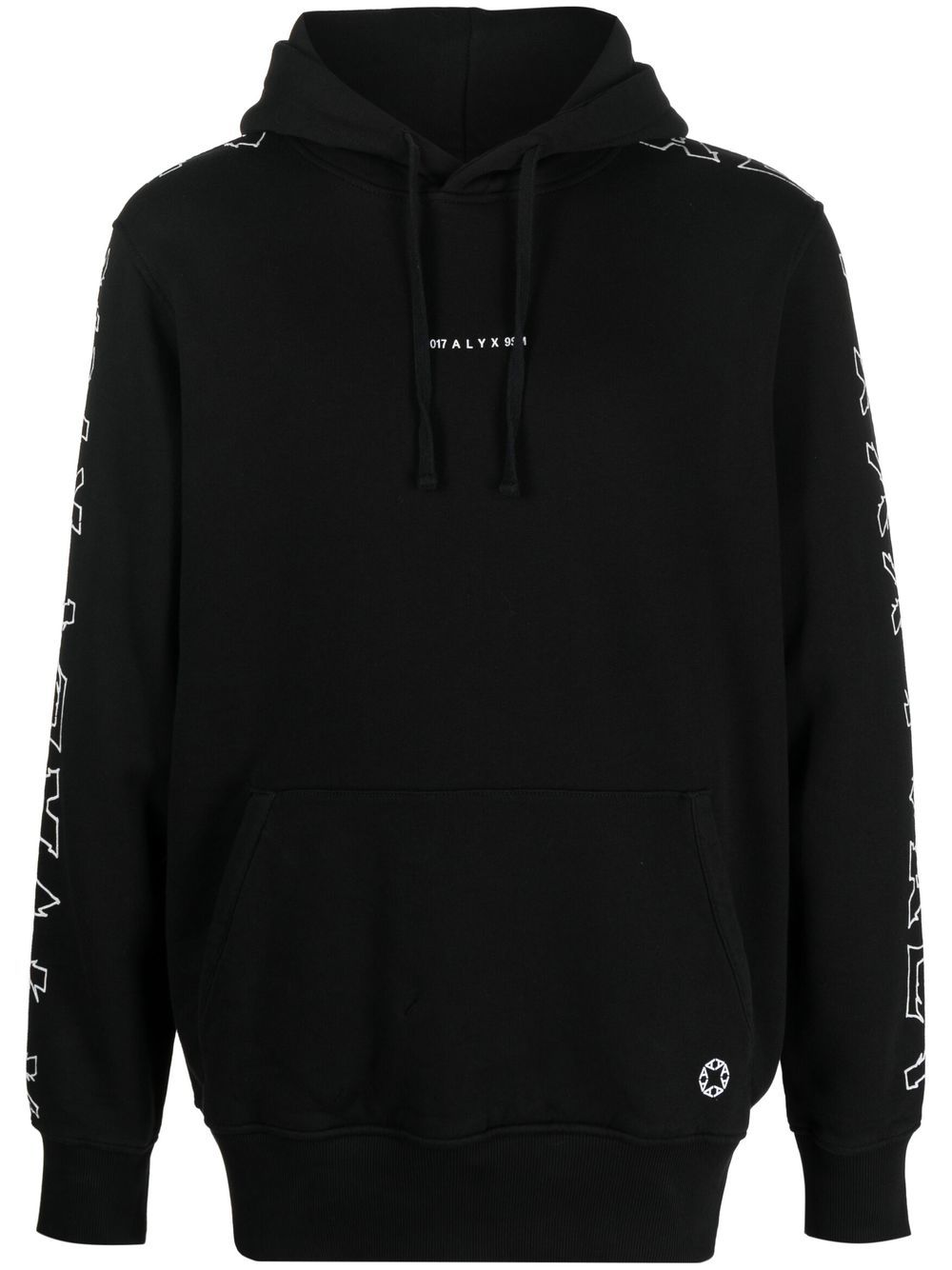 Logo-print hoodie - Black