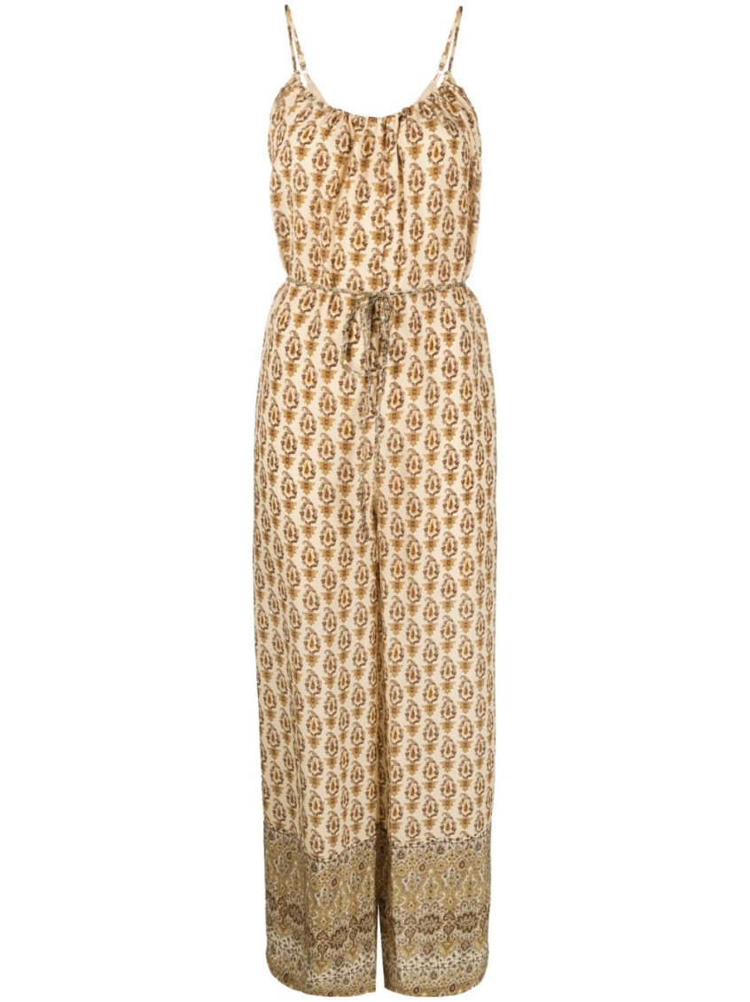 - Printed Silk Jumpsuit