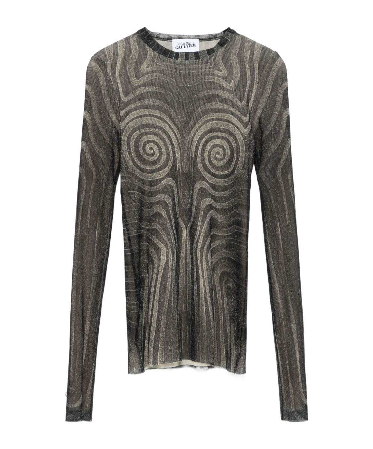 Spiral-print mesh top
