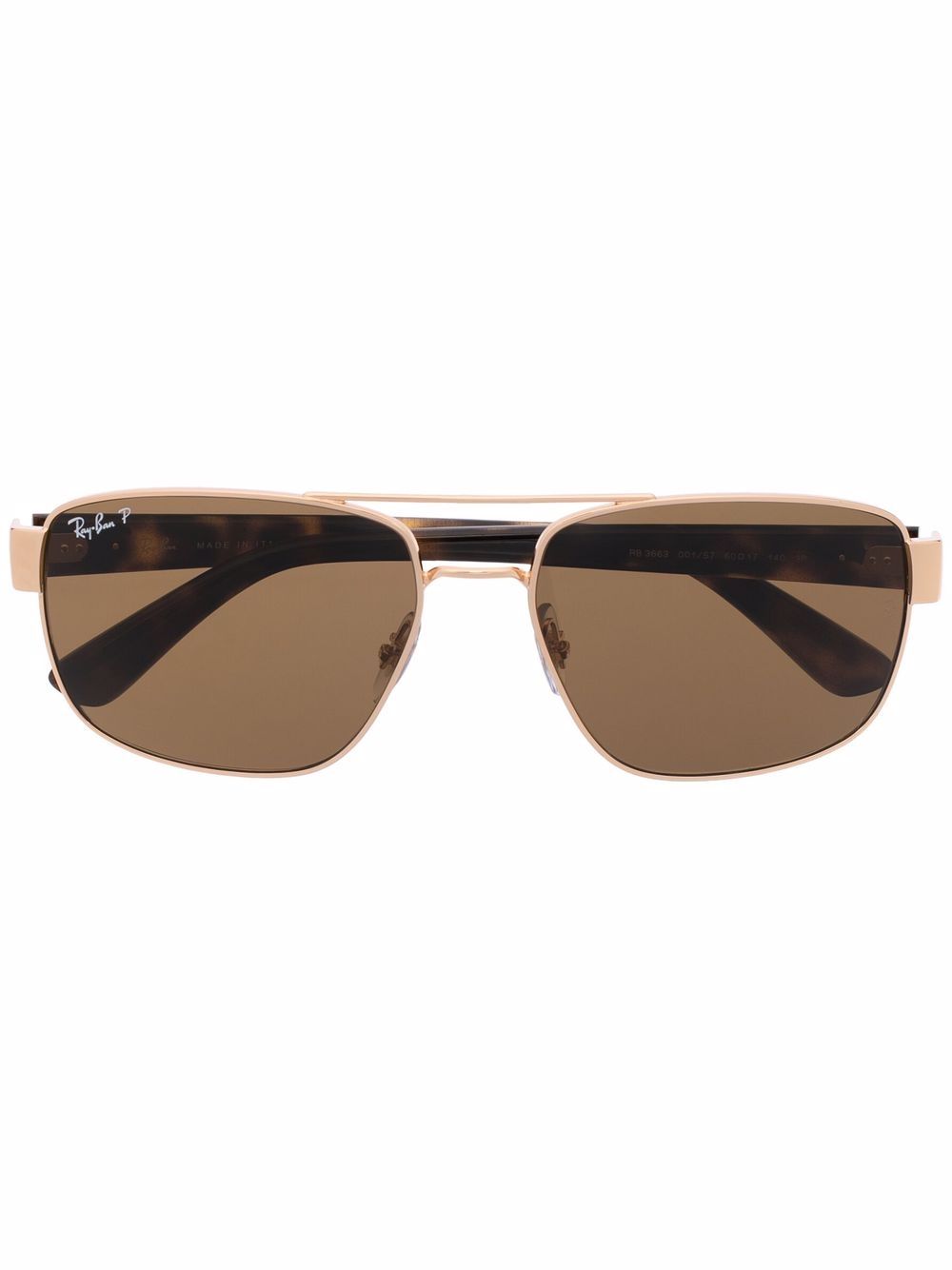Rectangle-frame sunglasses - Brown