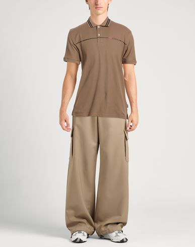 Man Polo shirt Brown Size L Cotton