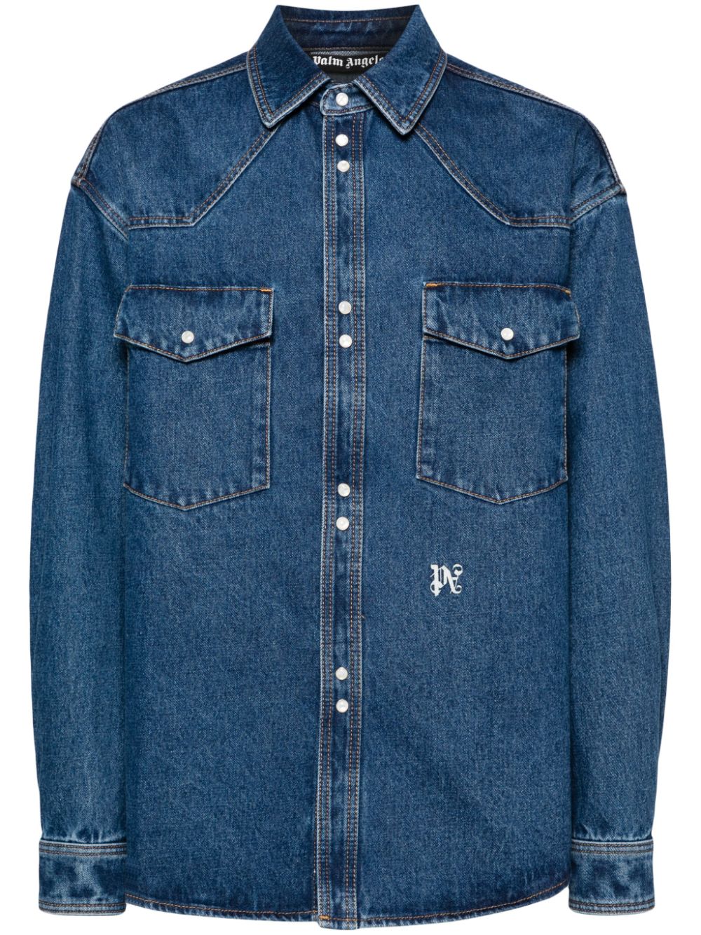 Monogram Button-Up Shirt