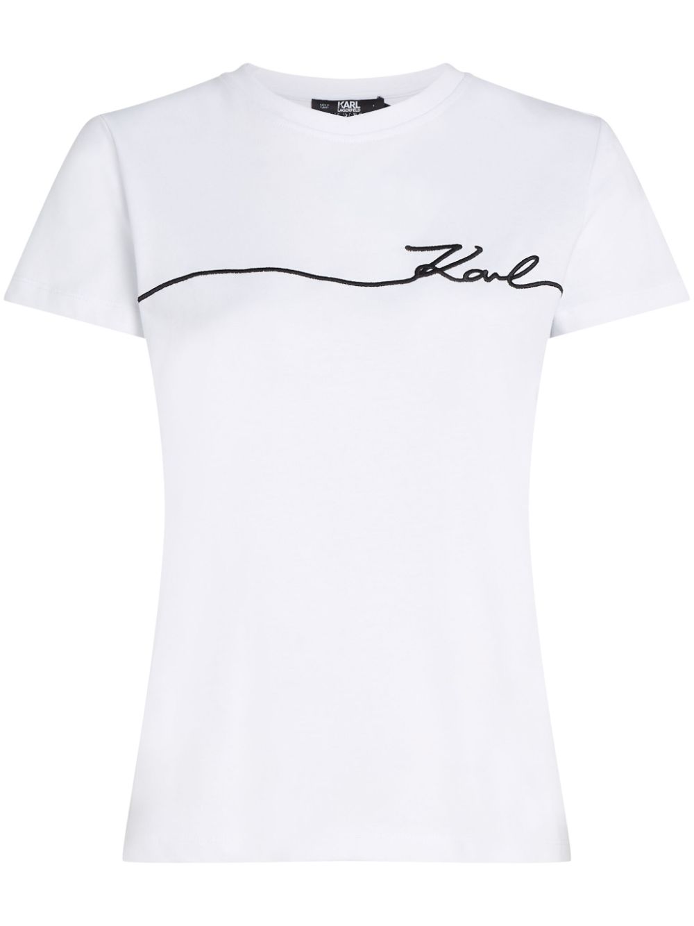 Logo-embroidered crew-neck T-shirt - White