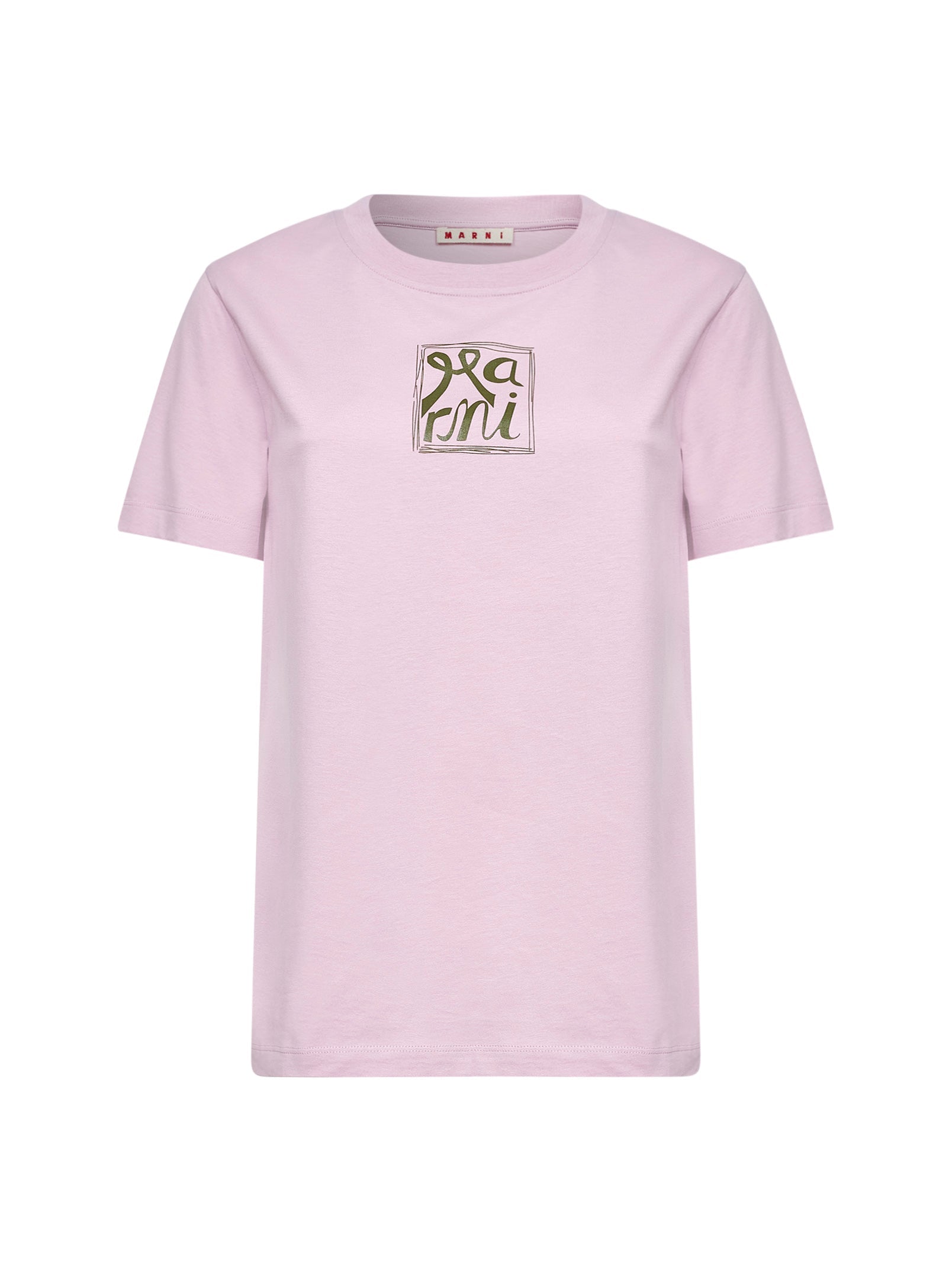 Logo-Printed Cotton T-Shirt — Pink
