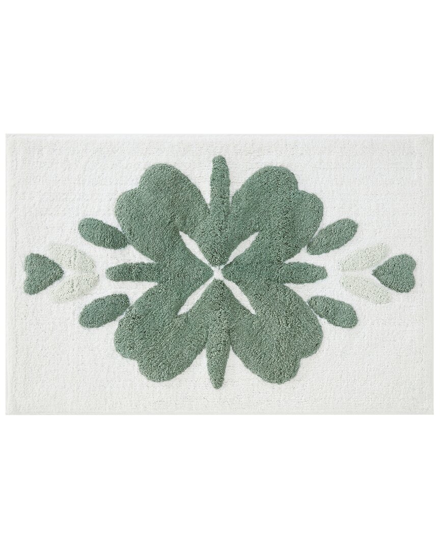Cotton Bath Mat In Flower