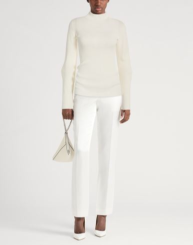 Woman Turtleneck White Size M Cotton, Polyamide