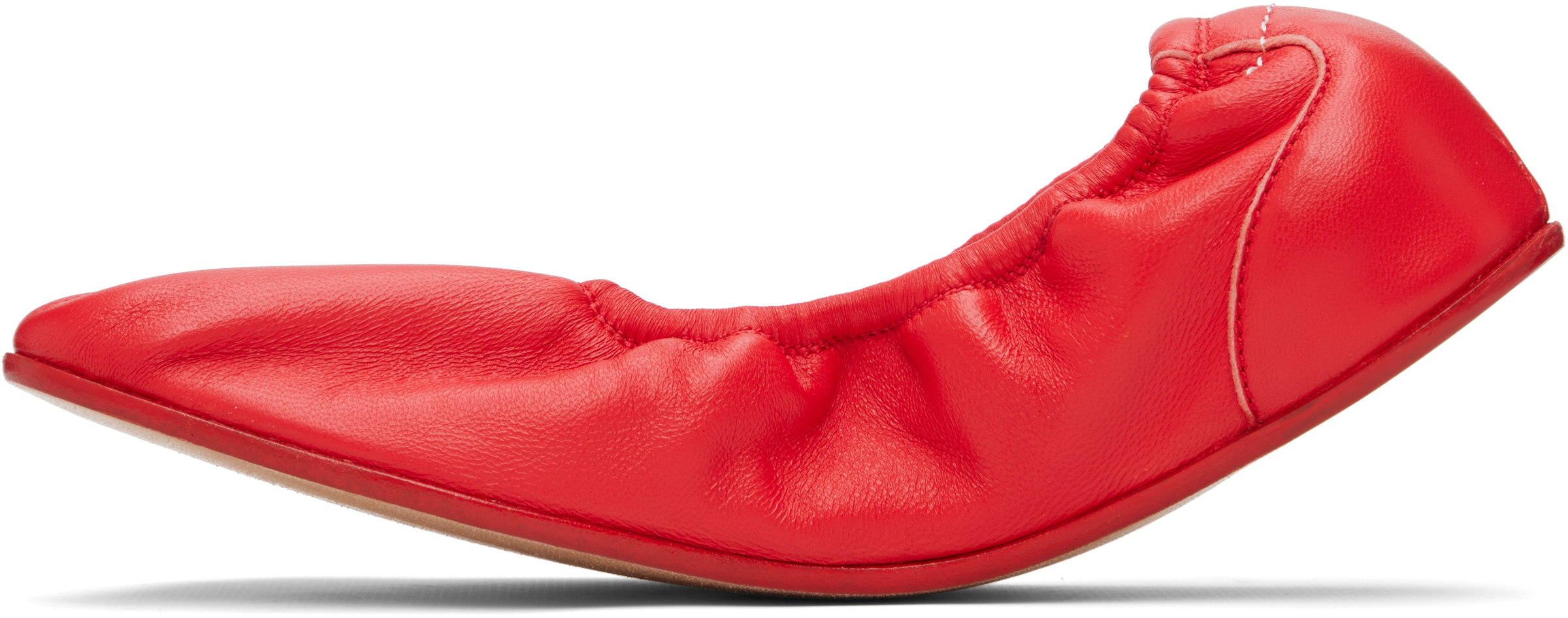 Red Anatomic Travel Ballerina Flats