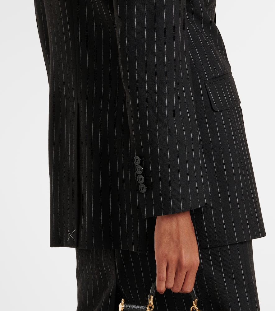 Pinstripe virgin wool blazer