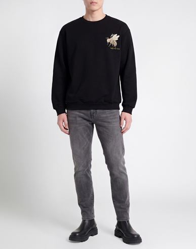 Man Sweatshirt Black Size L Cotton