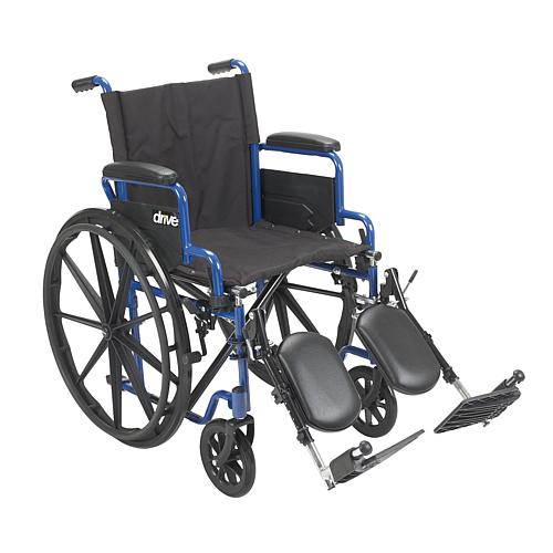 "Blue Streak Wheelchair w/ Elevating Leg Rests