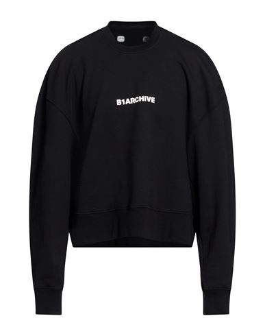 Man Sweatshirt Black Size S Cotton