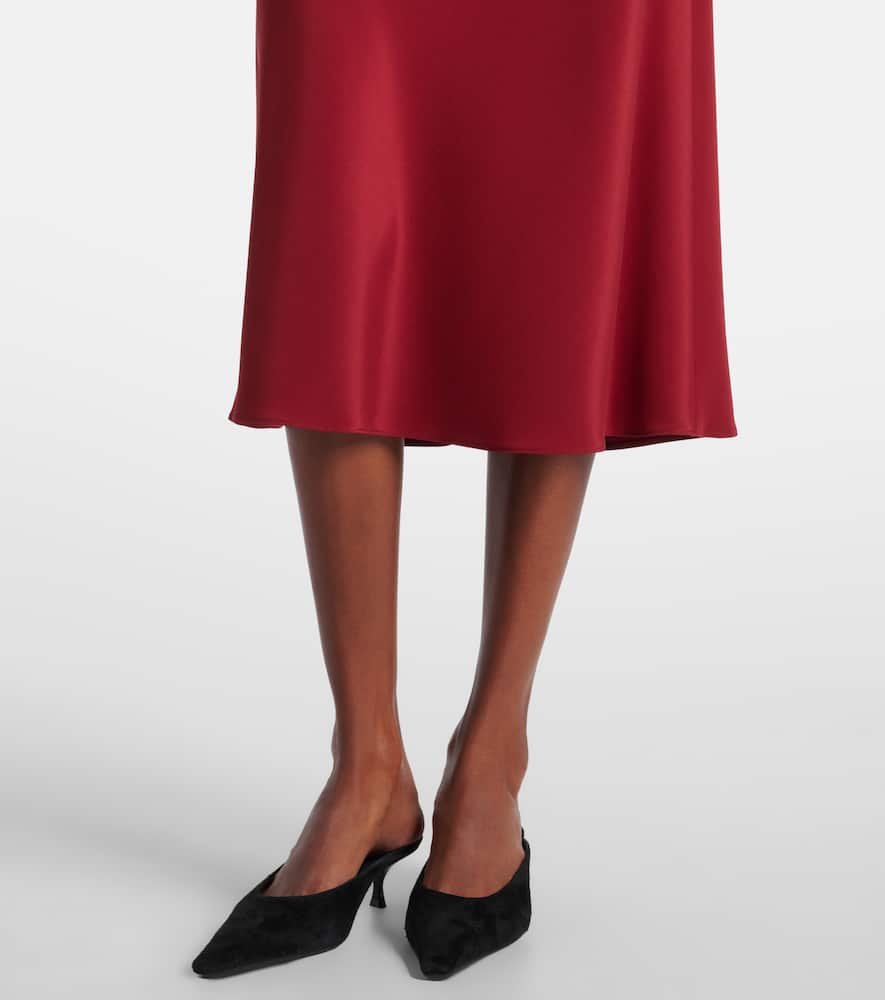 Borbona silk-blend midi skirt