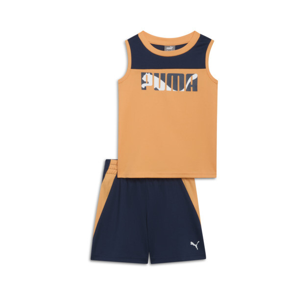 PUMA 2-Piece Toddlers' Muscle T-Shirt Set in Orange, 3T