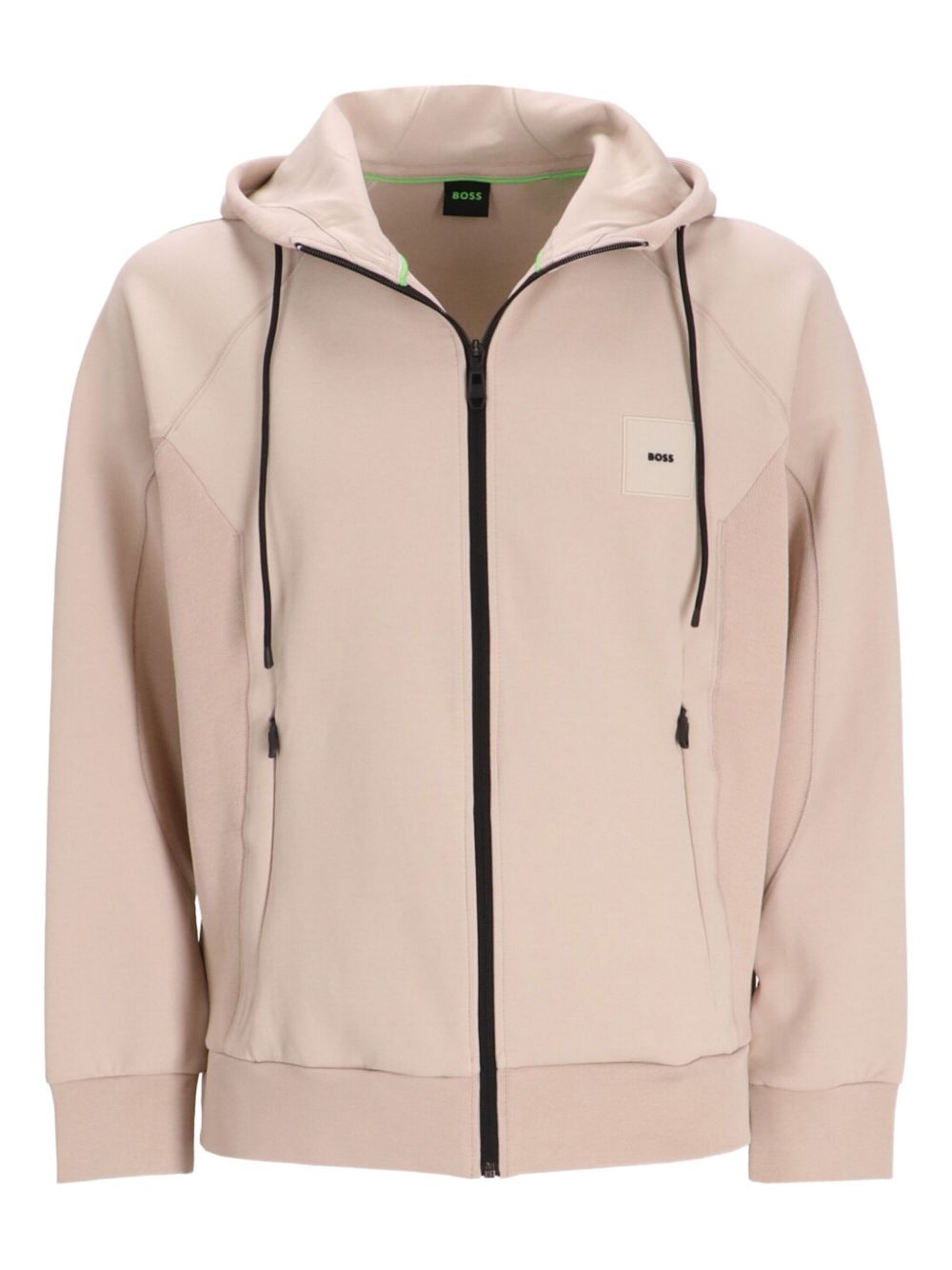 BOSS logo-appliqué hoodie - Neutrals