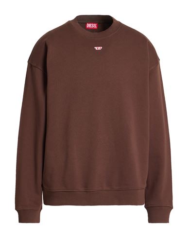 Man Sweatshirt Brown Size L Cotton