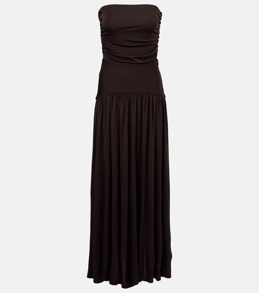 Mariana shirred jersey maxi dress