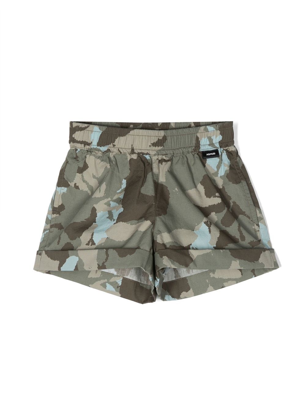 Camouflage-print shorts - Green