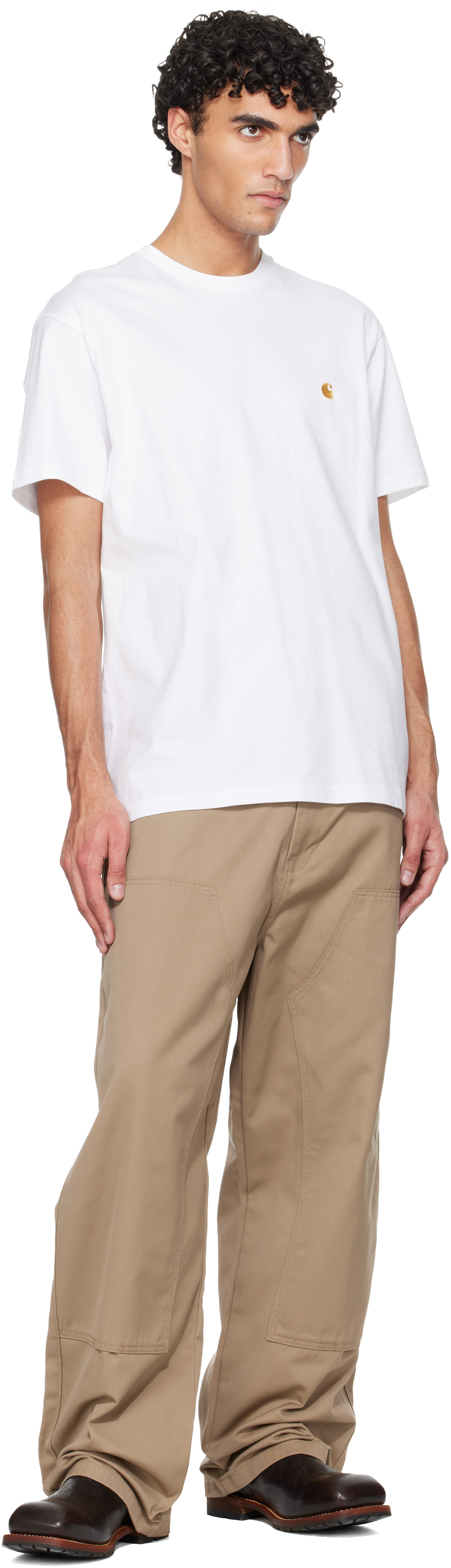 Tan Brady Double Knee Chino Trousers