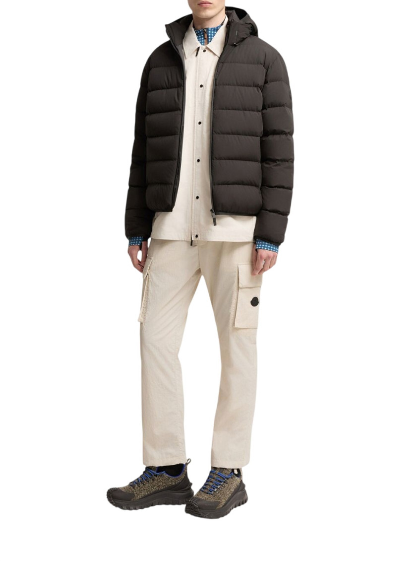 Black Quilted Hood Jacket