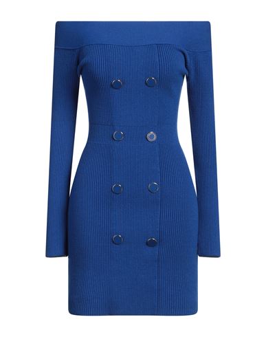 Elisabetta Franchi Woman Mini dress Bright blue Size 4 Viscose, Polyester, Polyamide