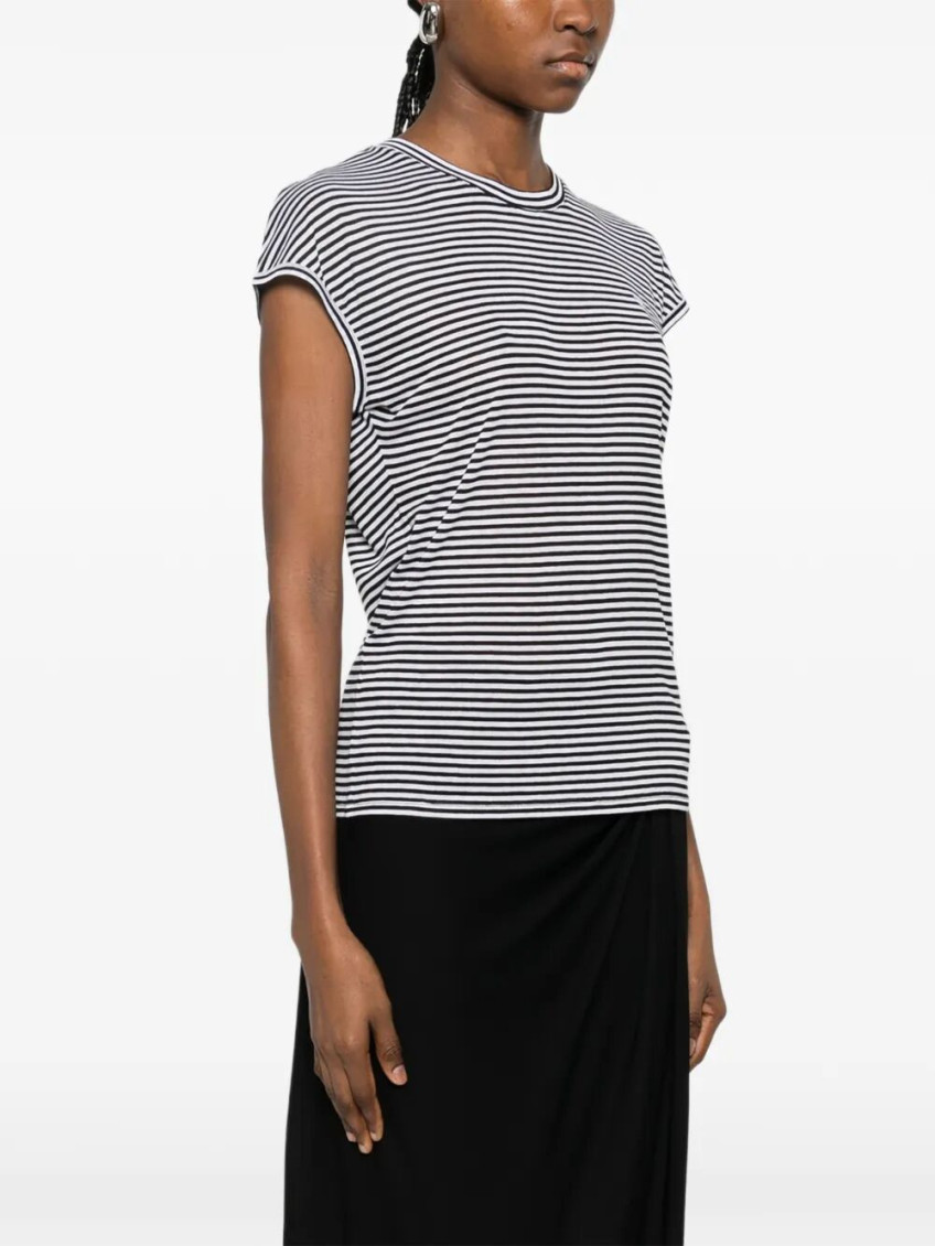 Striped Viscose T-Shirt