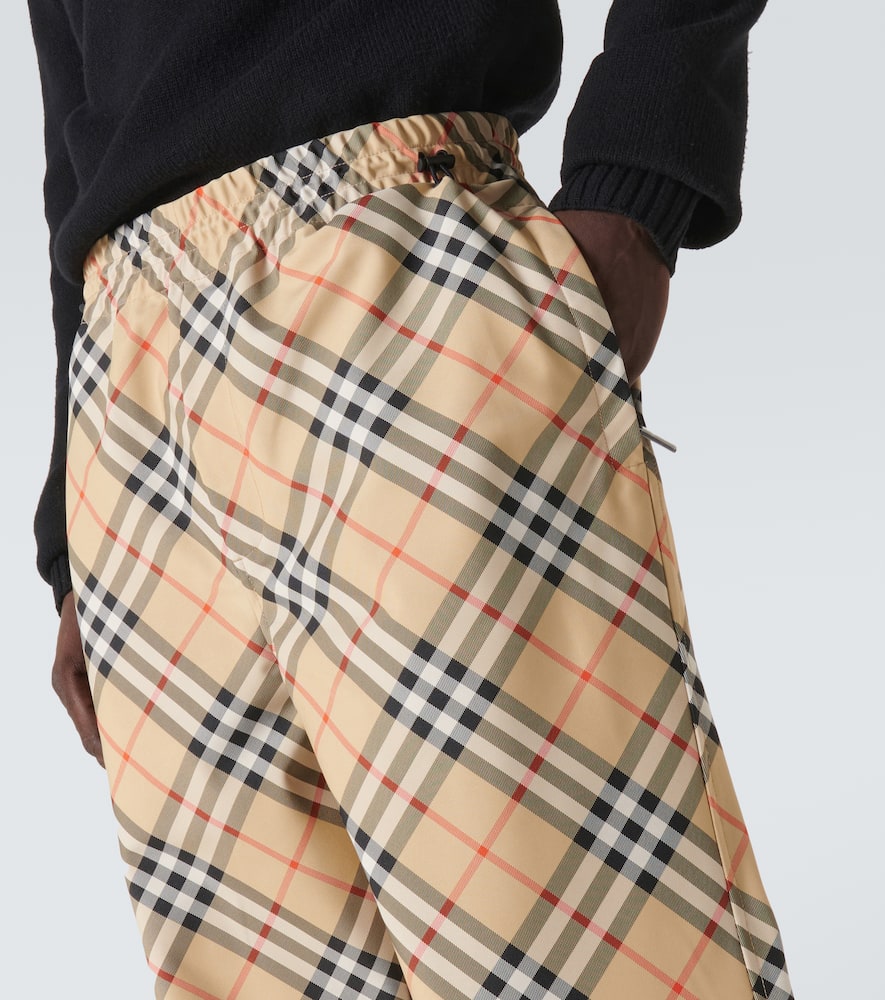 Checked track pants