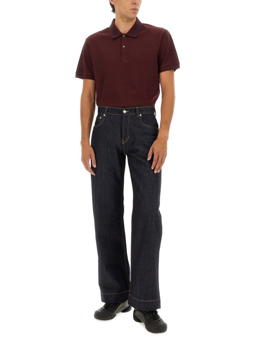 Maroon Shirt Collar Polo