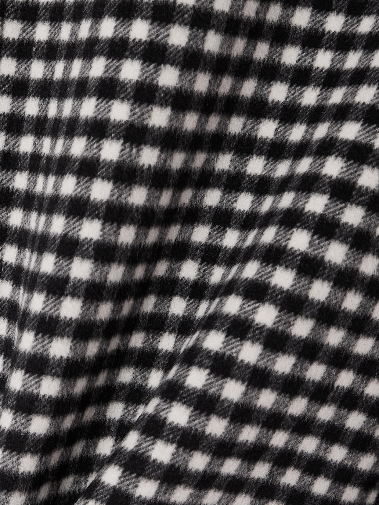 Belted Checked Wool And Cashmere-blend Coat - Black