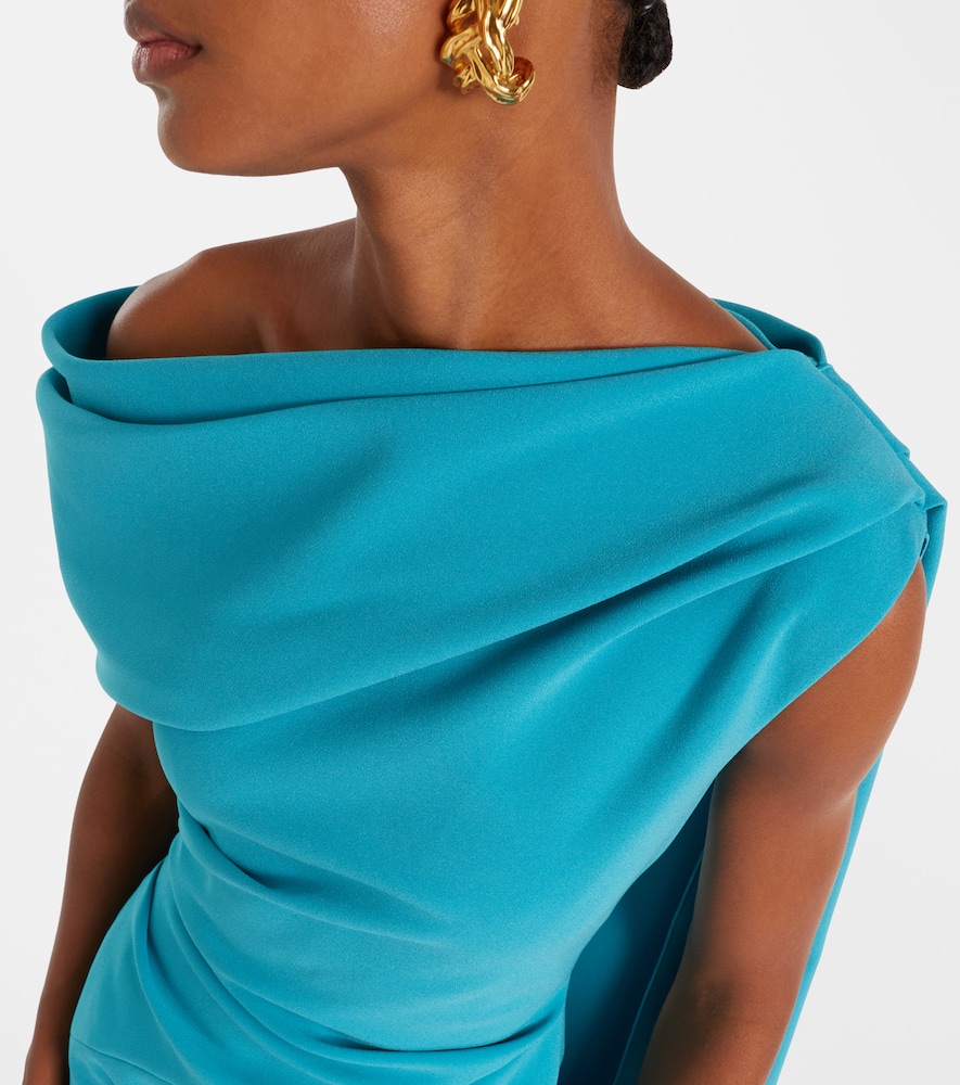 Maite caped crêpe midi dress