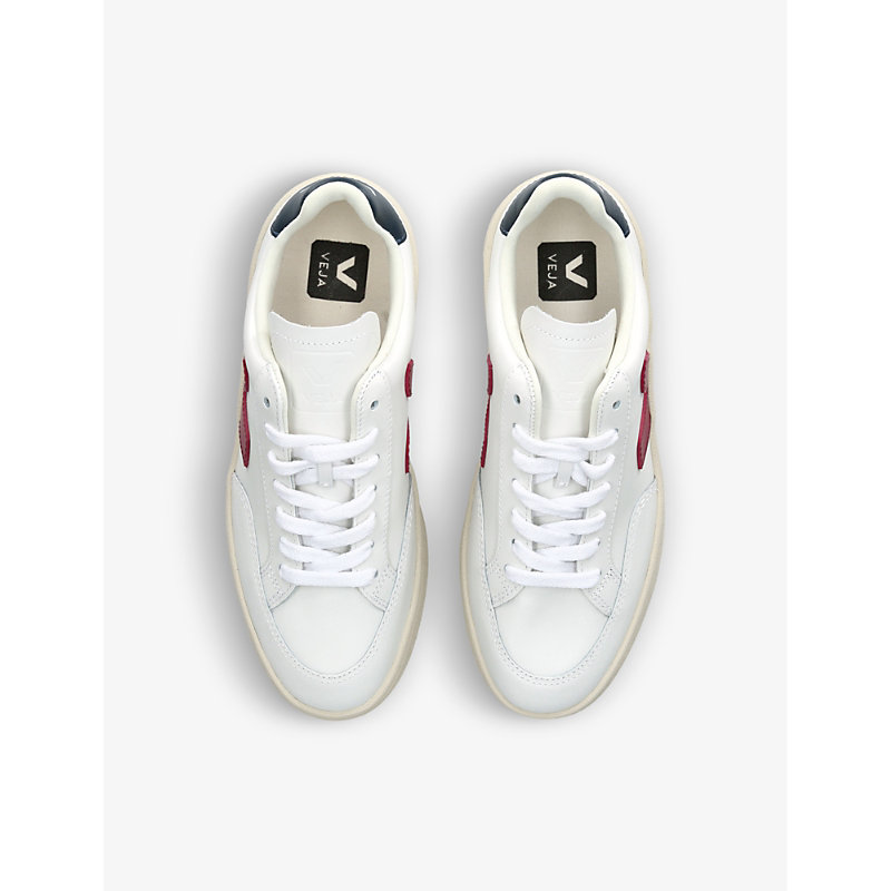 Womens White/red Women's V-12 Low-top Leather Low-top Trainers
