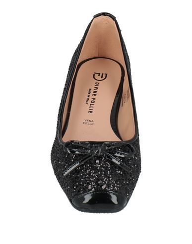 Woman Ballet flats Black Size 6 Textile fibers, Leather