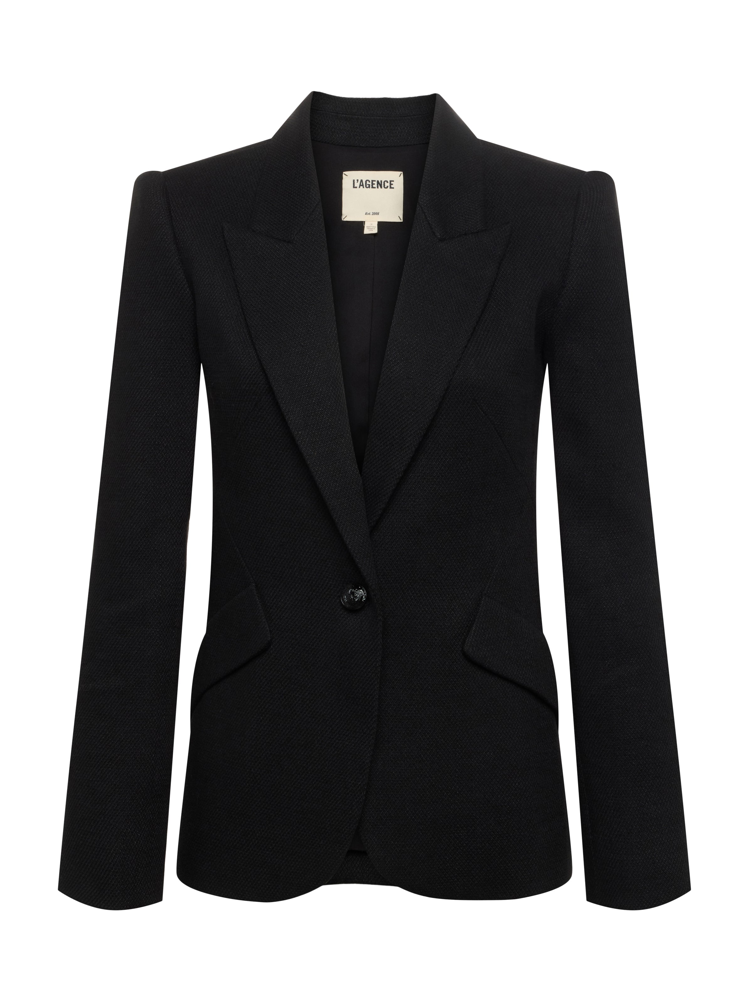 Chamberlain Linen-Blend Blazer In Black
