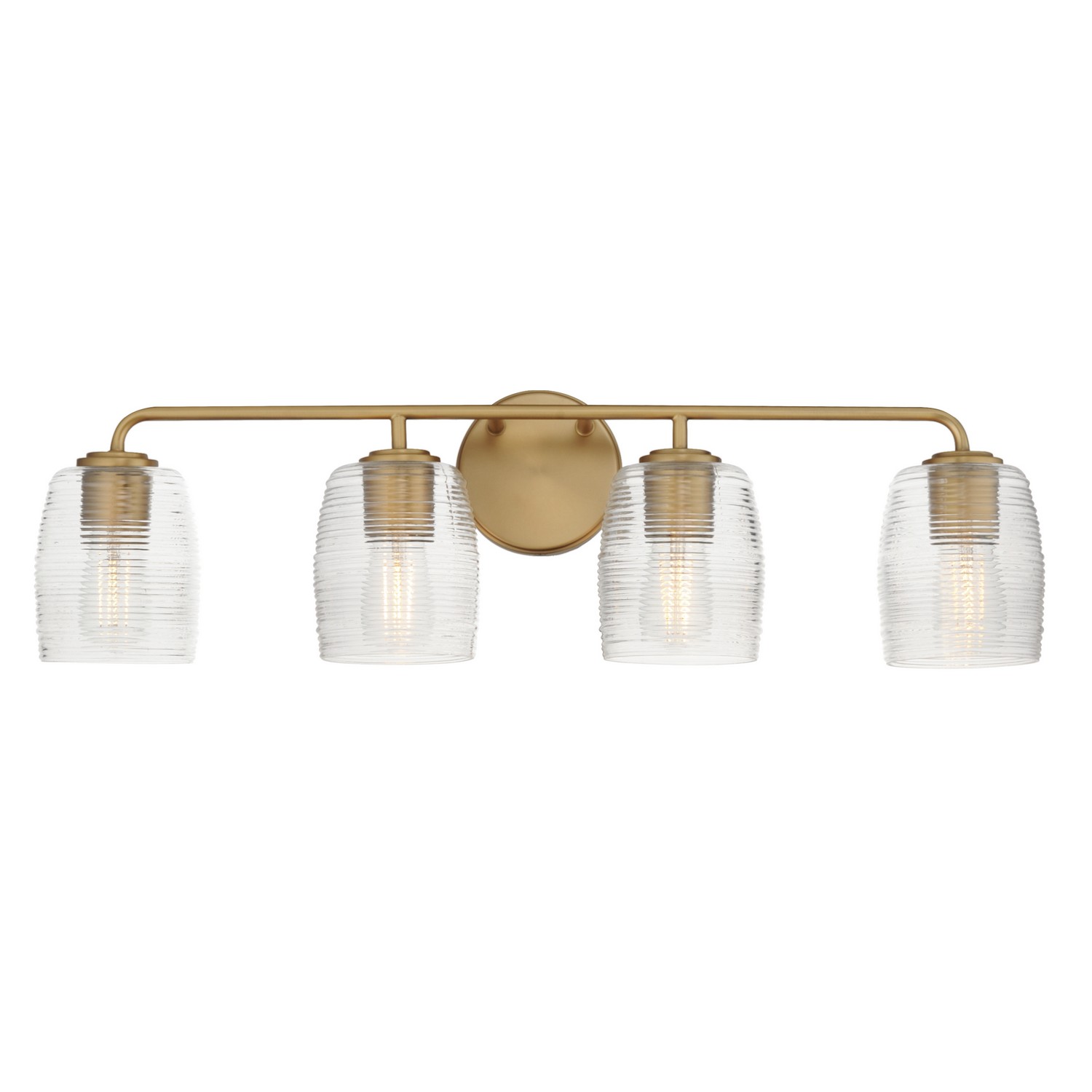 Natural Aged Brass Bathroom Vanity Light from the Honey Collection