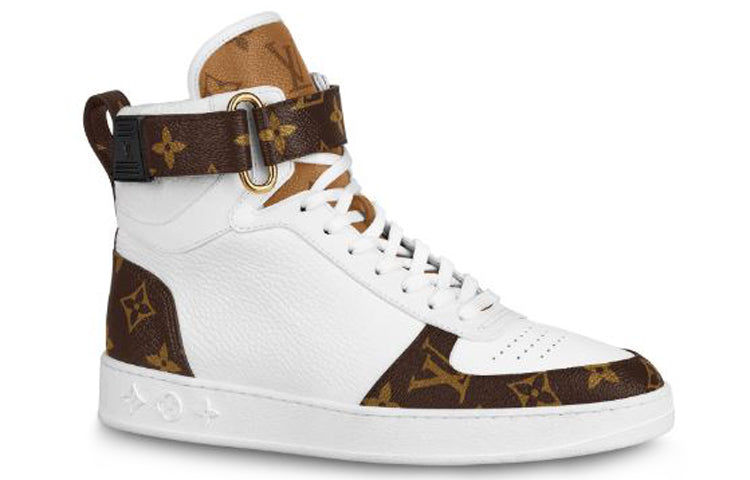 (WMNS) LV Boombox High-Top Sneakers White