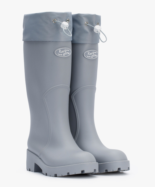 RC HOU LONG Long Rain Boots GRAY