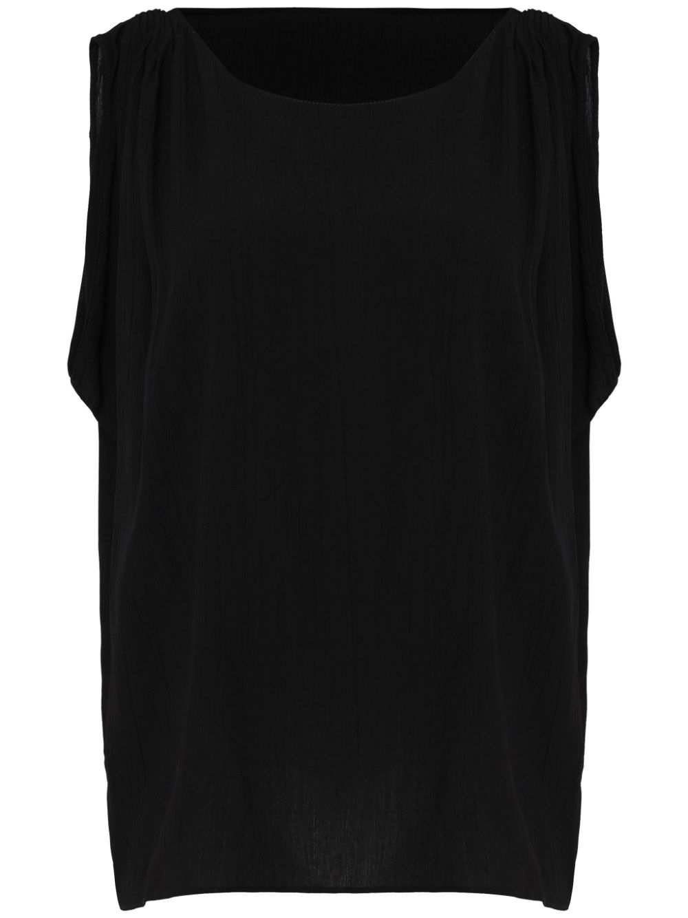 Draped-detail top - Black